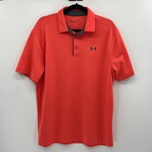 Under Armour Performance Loose Heatgear Polo - Orange - Large